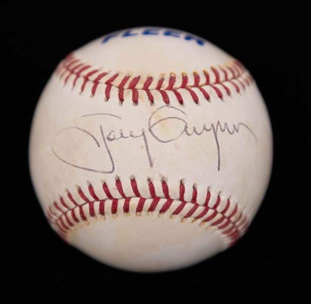 Lot of (2) Signed HOFer Tony Gwynn Baseballs (JSA Auction Letter)
