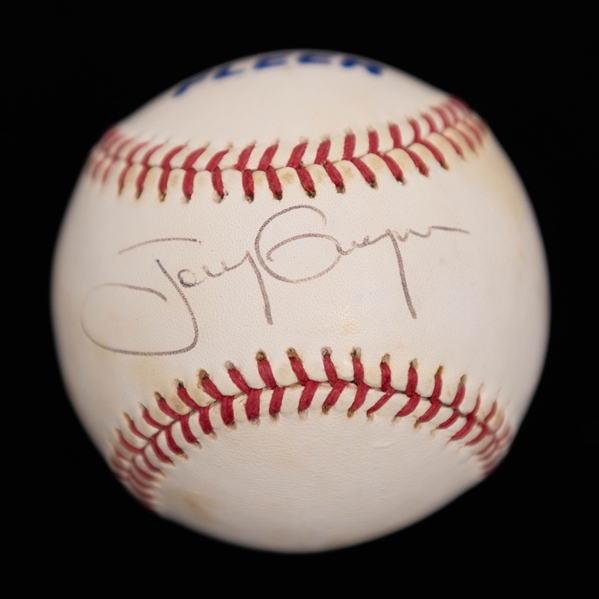 Lot of (2) Signed HOFer Tony Gwynn Baseballs (JSA Auction Letter)
