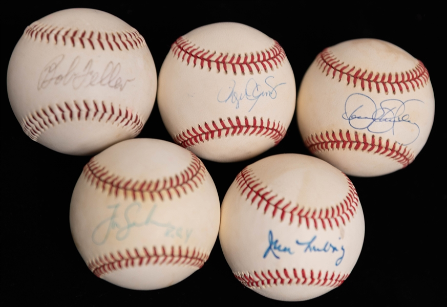 Lot of (5) Signed Baseballs w. Roger Clemens & Dennis Eckersley (HOF) - JSA Auction Letter
