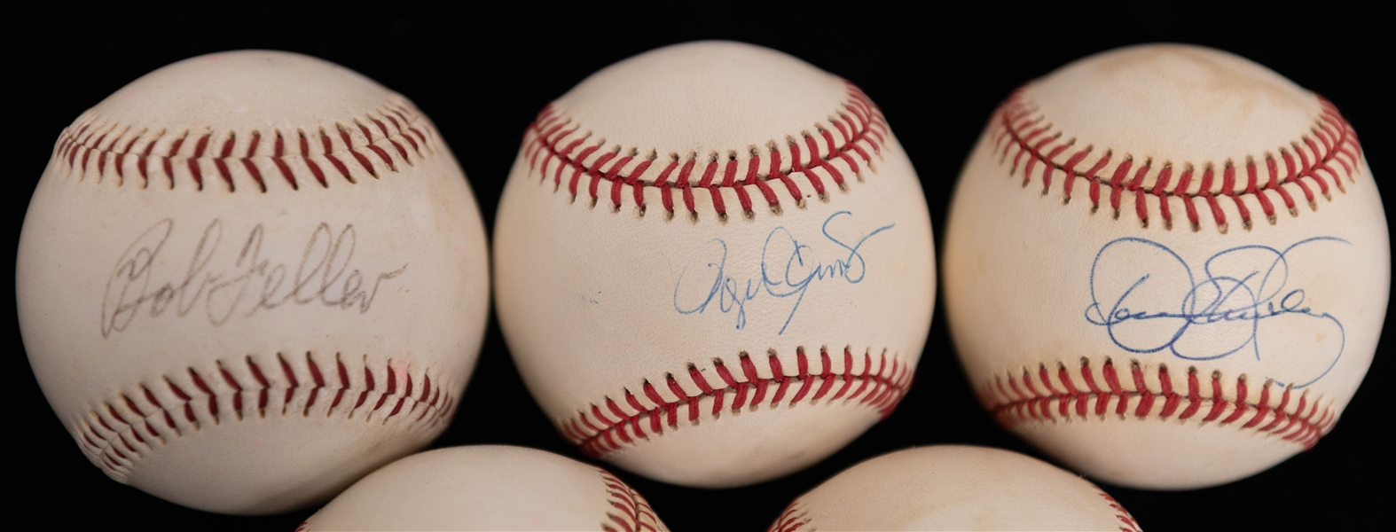 Lot of (5) Signed Baseballs w. Roger Clemens & Dennis Eckersley (HOF) - JSA Auction Letter