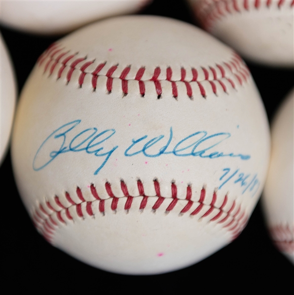 Lot of (5) Signed Baseballs w. (2) Billy Williams (HOF) & Rollie Fingers (HOF) - JSA Auction Letter