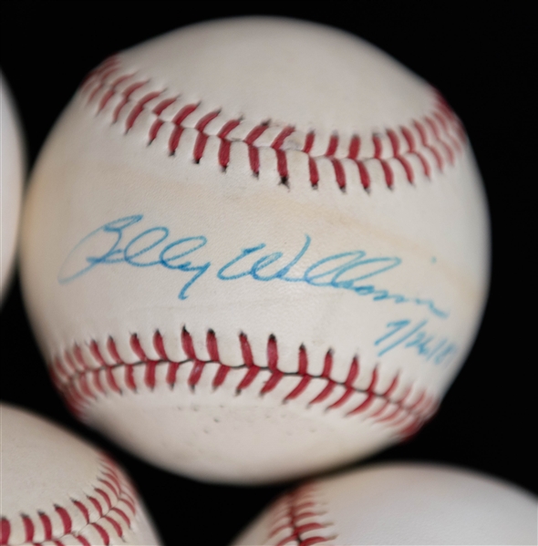 Lot of (5) Signed Baseballs w. (2) Billy Williams (HOF) & Rollie Fingers (HOF) - JSA Auction Letter