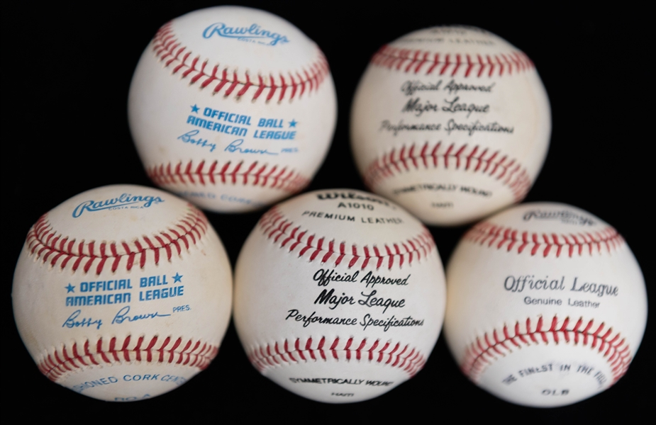 Lot of (5) Signed Baseballs w. (2) Billy Williams (HOF) & Rollie Fingers (HOF) - JSA Auction Letter
