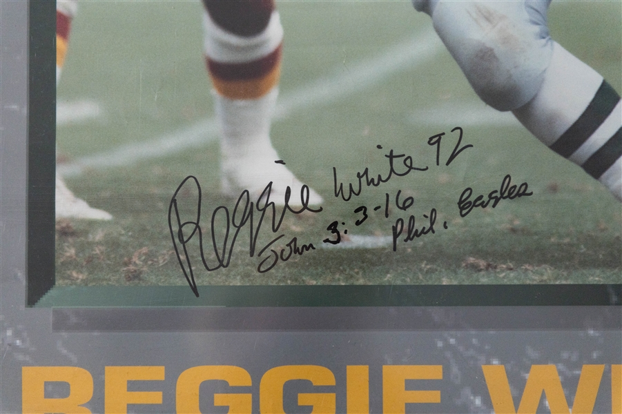 Reggie White and Stan Musial Signed Posters (JSA Auction Letter)