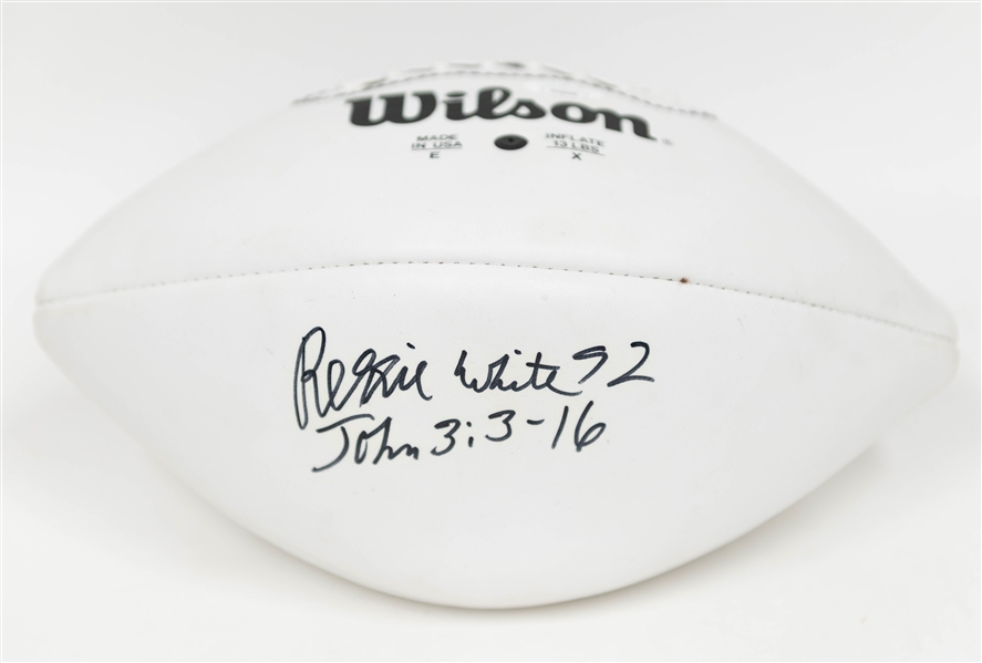 Reggie White Signed Football - JSA Sticker 