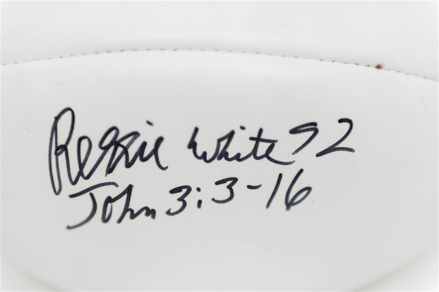 Reggie White Signed Football - JSA Sticker 