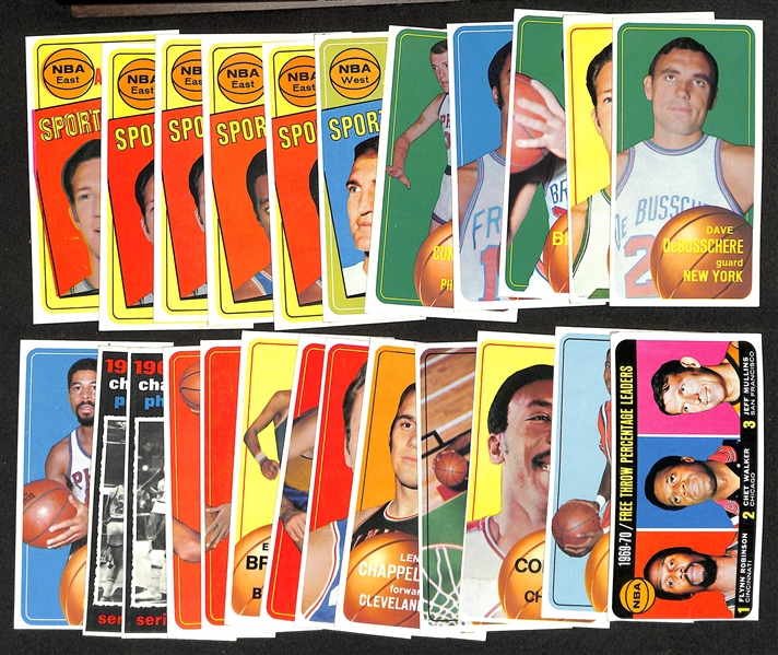 Lot of (24) Mostly High-Quality 1970-71 Topps Basketball Cards w. Dave DeBusschere