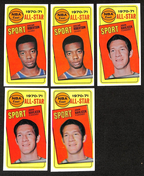 Lot of (24) Mostly High-Quality 1970-71 Topps Basketball Cards w. Dave DeBusschere