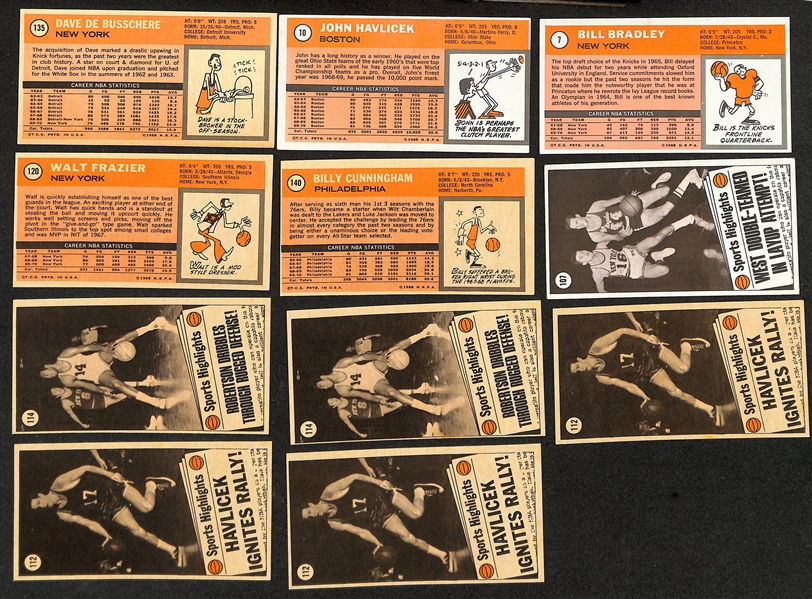 Lot of (24) Mostly High-Quality 1970-71 Topps Basketball Cards w. Dave DeBusschere