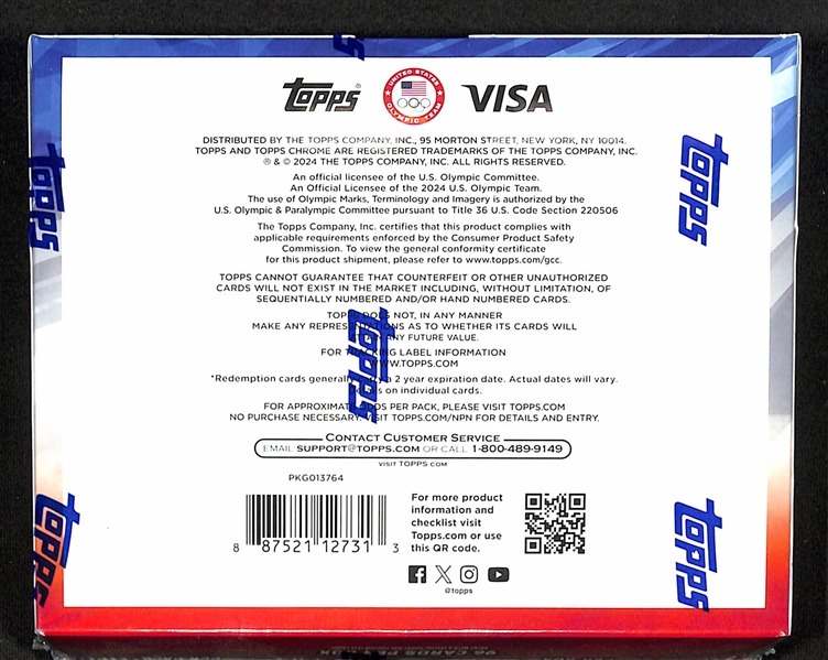 2024 Topps Chrome US Olympic & Paralympic Team Hopefuls Sealed Hobby Box (2 Autographs & 1 Relic per Box)