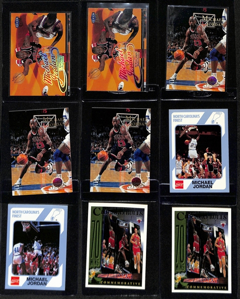 Lot of (67) Michael Jordan Cards inc. 1988-89 Fleer, (7) 1989-90 Hoops All Star, (2) 1990-91 Fleer, 1992-93 Upper Deck McDonalds, 1990-91 Skybox, + 