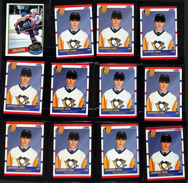 Lot of (52) Hockey Rookie, Insert, Star Cards inc. 1980-81 Topps Wayne Gretzky, (13) 1990-91 Score Jaromir Jagr Rookie, (4) 1990-91 Score Martin Brodeur Rookie, +