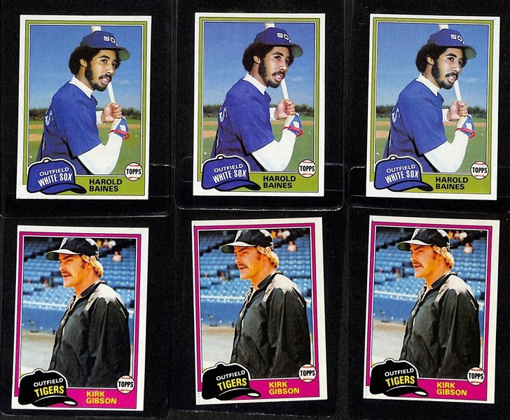 Lot of (41) 1981-82 Baseball Rookie Cards inc. 1982 Topps Cal Ripken Jr, 1982 Fleer Cal Ripken Jr, (4) 1982 Donruss Cal Ripken Jr, 1981 Topps Tim Raines, +