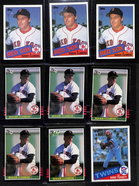 Lot of (39) 1985 Baseball Rookie Cards inc. (5) Topps Mark McGwire, (7) Topps Roger Clemens, (4) Donruss Roger Clemens, Leaf Roger Clemens, +
