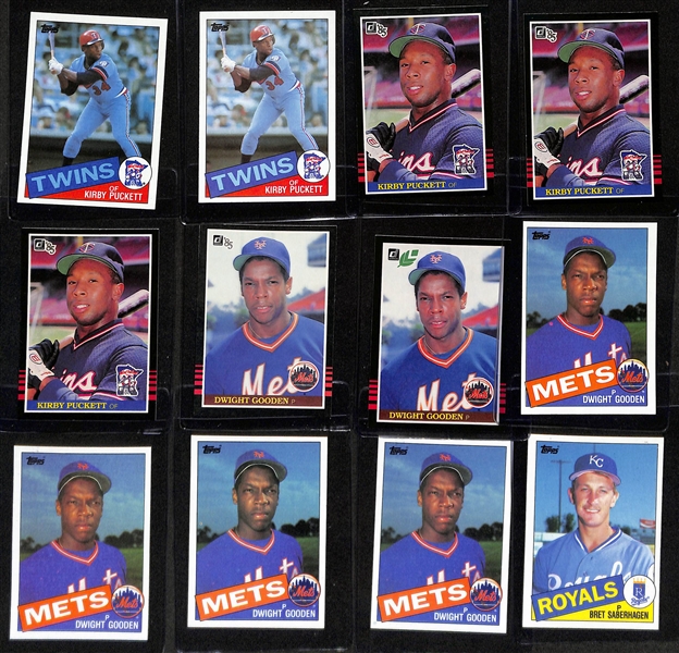 Lot of (39) 1985 Baseball Rookie Cards inc. (5) Topps Mark McGwire, (7) Topps Roger Clemens, (4) Donruss Roger Clemens, Leaf Roger Clemens, +