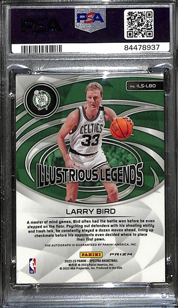 2022-23 Spectra Larry Bird Illustrious Legends Signatures Asia Graded PSA 10
