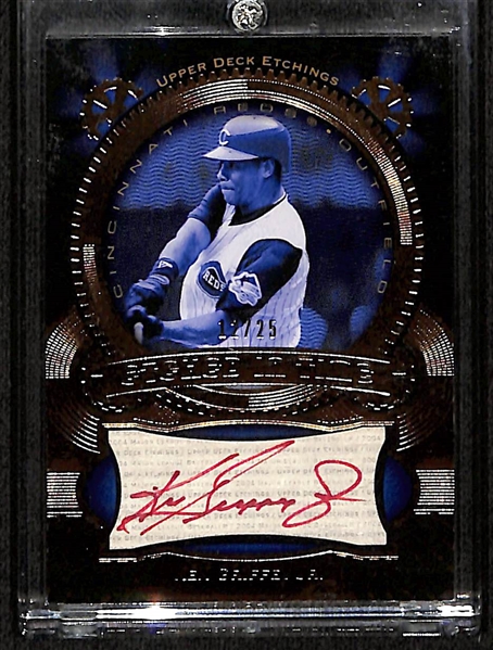 2004 Upper Deck Etchings Ken Griffey Jr Etched In Time Autograph Red Ink (#/25)
