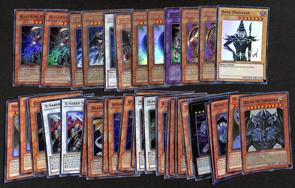 Lot of (40) Yu-Gi-Oh Shonen Jump Magazine Promo Cards inc. Dark Magician EN049, (2) Victory Dragon, Chimeratech Fortress Dragon, (2) The Wicked Avatar, +