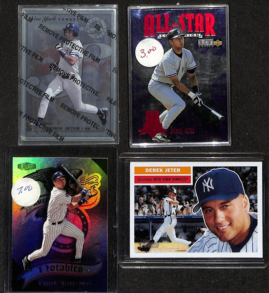 Lot of (225+) 1990s to 2000s Derek Jeter Cards inc. 1996 Score Rookie, 1997 Pinnacle Field of Vision, (2) 1998 Fleer Ultra Notables, +