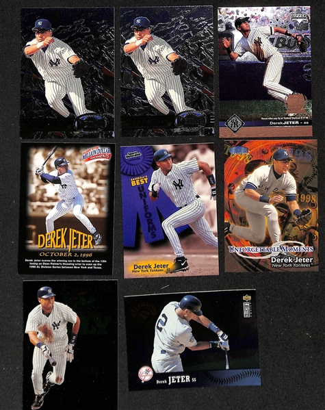 Lot of (225+) 1990s to 2000s Derek Jeter Cards inc. 1996 Score Rookie, 1997 Pinnacle Field of Vision, (2) 1998 Fleer Ultra Notables, +