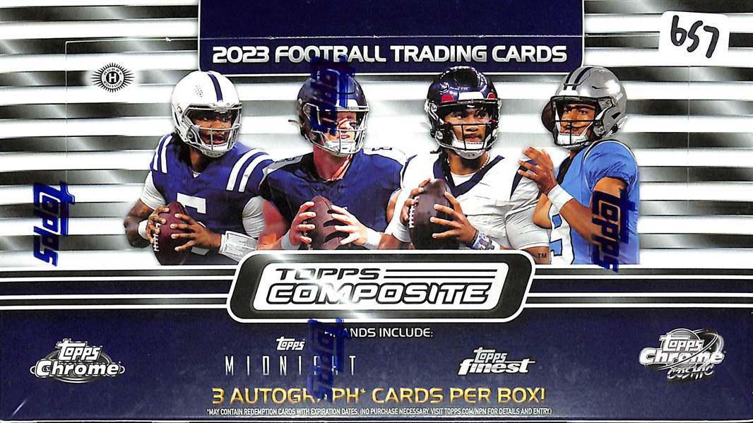 2023 Topps Composite Football Sealed Hobby Box (3 Autographs per Box)