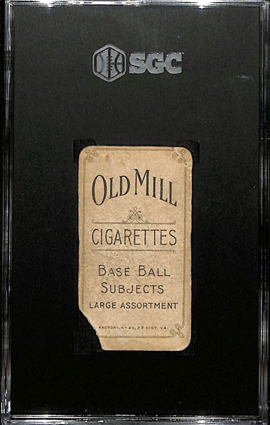 1909-11 T206 Old Mill Cigarettes Eddie Collins (HOF) Graded SGC Authentic