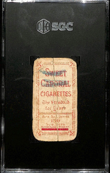1909 T206 Sweet Caporal Rube Marquard (HOF) - Hands on Thighs - Graded SGC 1 - Factory 649 Overprint