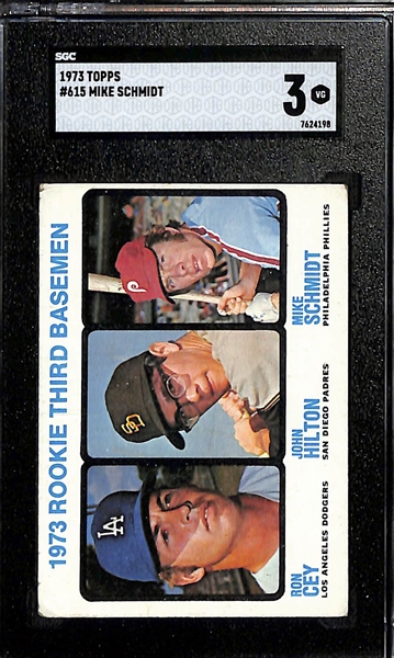 Lot of (2) SGC Graded Baseball Cards w. Mike Schmidt (HOF) and Steve Carlton (HOF) - Both Rookies