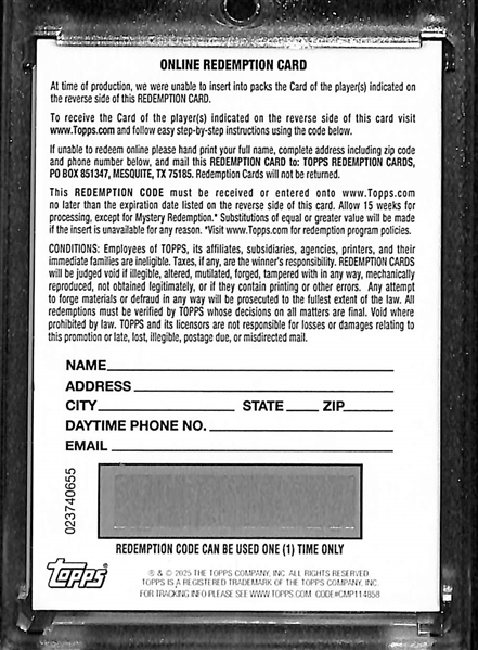 2024 Topps Finest Jayden Daniels Prodigies Autograph Gold Parallel Redemption Card