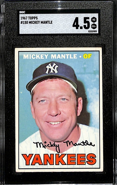 1967 Topps #150 Mickey Mantle SGC 4.5