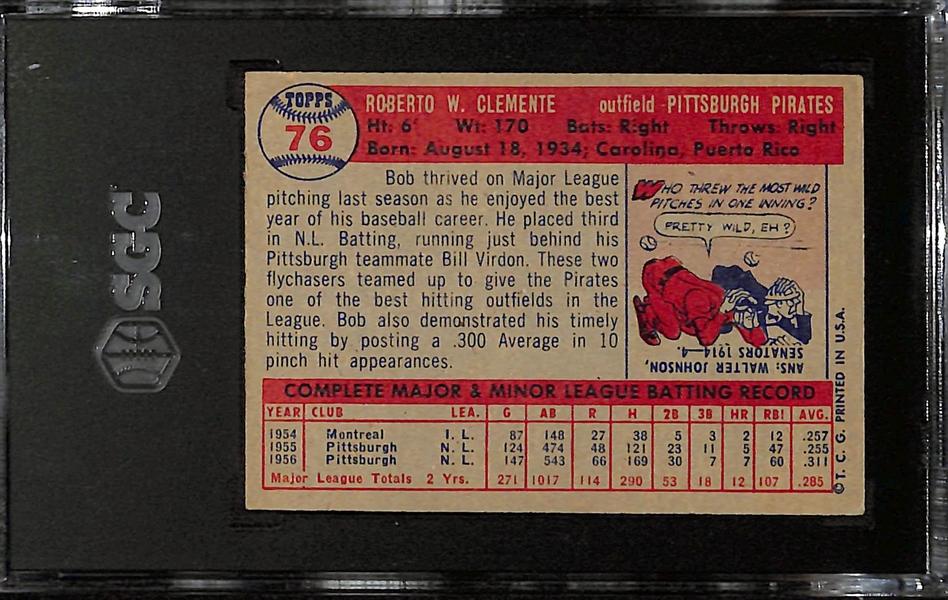 1957 Topps #76 Roberto Bob Clemente SGC 5