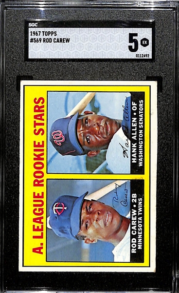 1967 Topps Rod Carew Rookie Card #569 Graded SGC 5