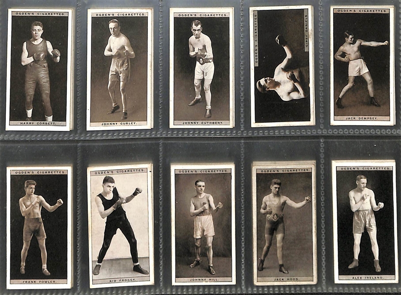 1928 Ogden's Ltd Pugilists In Action Complete Set of (50) Cards w. Jack Dempsey & Gene Tunney