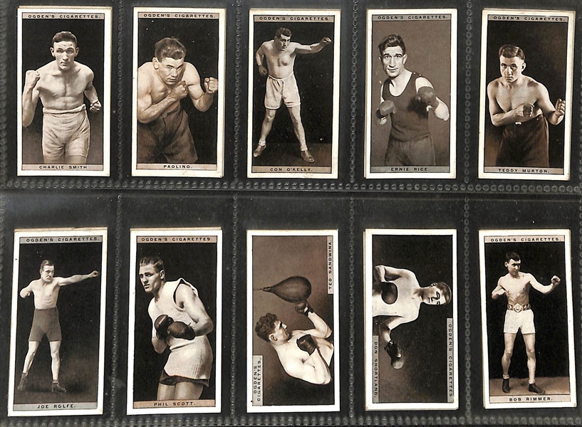 1928 Ogden's Ltd Pugilists In Action Complete Set of (50) Cards w. Jack Dempsey & Gene Tunney