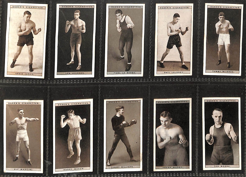 1928 Ogden's Ltd Pugilists In Action Complete Set of (50) Cards w. Jack Dempsey & Gene Tunney