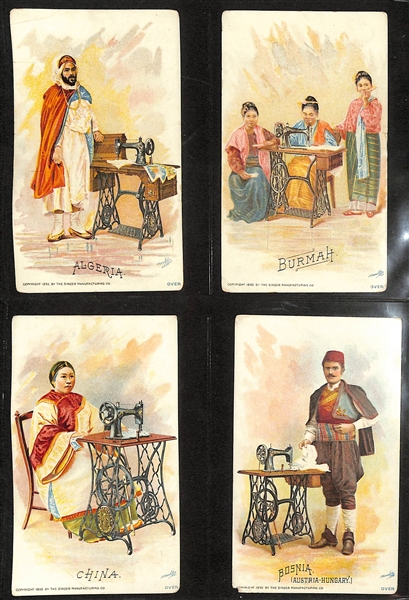 1892 Singer Mfg Co Costumes of All Nations Complete Set of (36) Cards