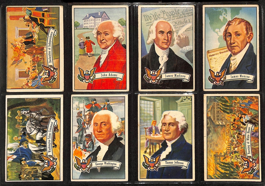 1956 Topps US Presidents Complete Set of (36) Trading Cards from George Washington to Dwight Eisenhower