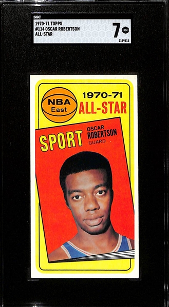 1970-71 Topps  Oscar Robertson Lot - #100 (SGC 5.5) & All-Star #114 (SGC 7)
