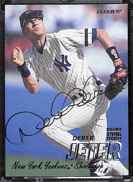 Signed 1997 Fleer Derek Jeter #168 (JSA Auction Letter)