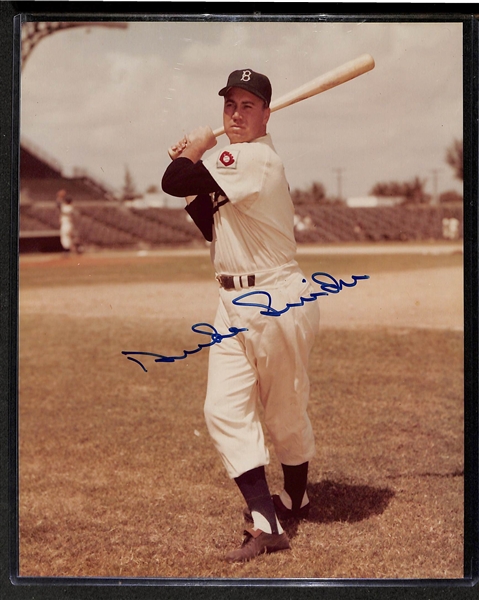 Lot of (2) Signed 8 x 10 Photos- Duke Snider, Willie Mays (JSA Auction Letter)