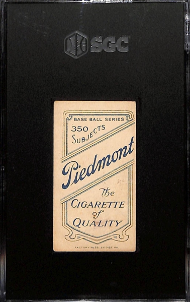 1910 T206 Piedmont Cigarettes Carl Lundgren (Kansas City) Graded SGC 2.5