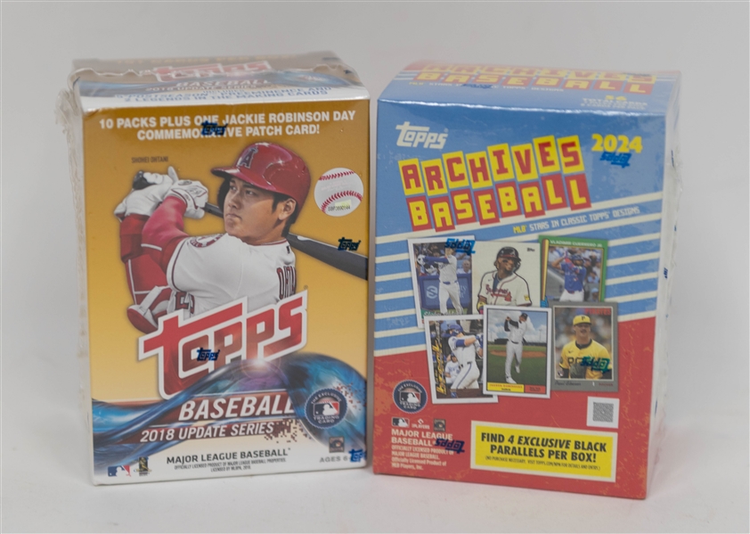 Lot of (2) Topps Baseball Sealed Blaster Boxes Inc. 2018 Topps Update Series