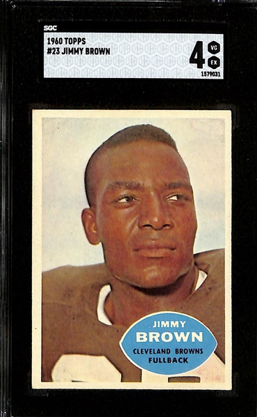 Topps Football Card Lot - 1959 Jim Brown (SGC 4) & 1960 Jim Brown (SGC 4)