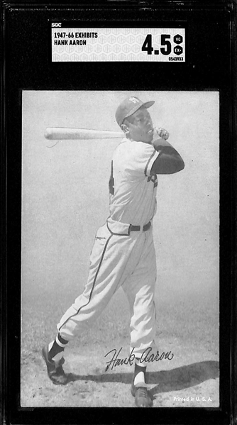 Exhibits Lot - 1939-46 Ted Williams (#9 Not Showing) SGC 3.5, 1947-1966 Hank Aaron SGC 4.5