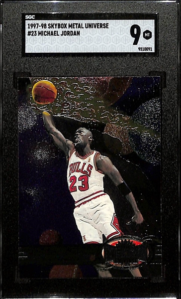 1997-98 Skybox Metal Universe Michael Jordan #23 Graded SGC 9