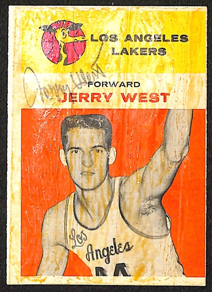 Signed 1961 Fleer Jerry West Rookie Card #43 (JSA Auction Letter)
