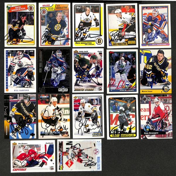 350+ Signed Hockey Cards w. Joe Sakic, (2) Scott Neidermayer, (2) Phil Borque, + (JSA Auction Letter)