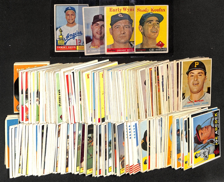  Lot of Approx (450) Assorted 1957-1961 Topps Baseball Cards w. 1958 Sandy Koufax