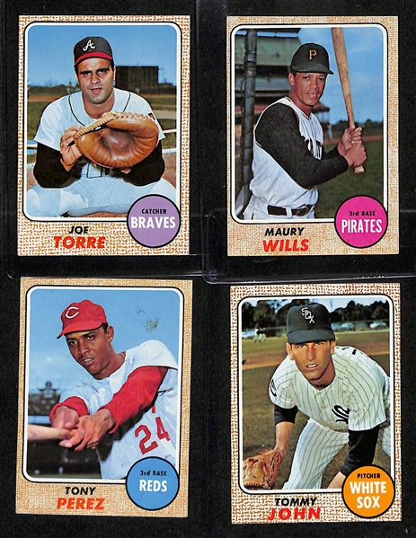  Lot of (750+) Assorted 1968 Topps Baseball Cards w. Don Sutton & Bill Mazeroski