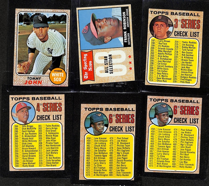  Lot of (750+) Assorted 1968 Topps Baseball Cards w. Don Sutton & Bill Mazeroski